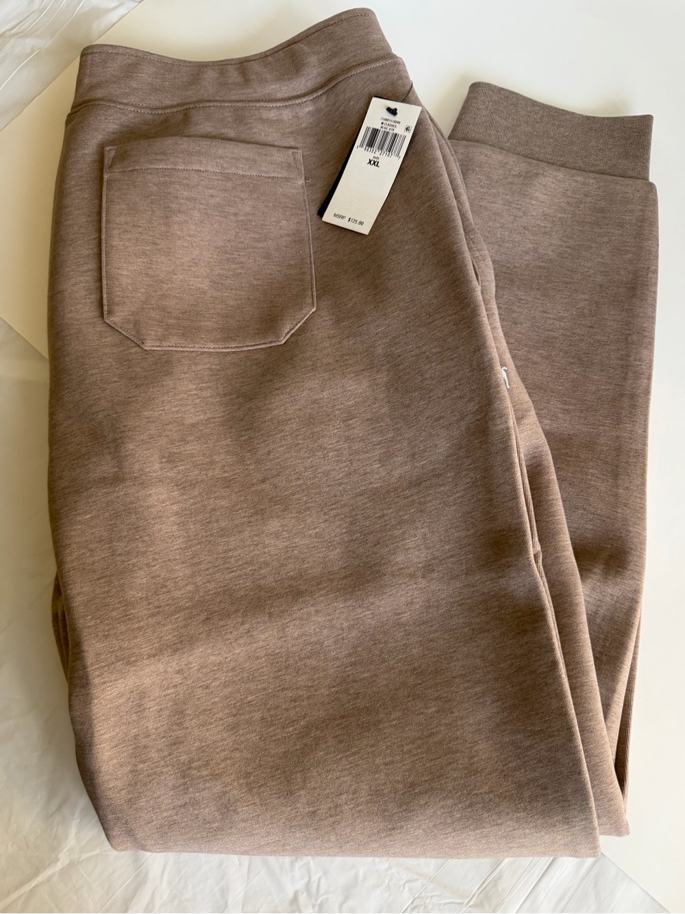 Ralph Lauren Tan Heather Drawstring Joggers with Polo Logo - Picture 6 of 9